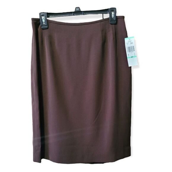 Kasper chocolate 3pc business suit 8P - Picture 4 of 7